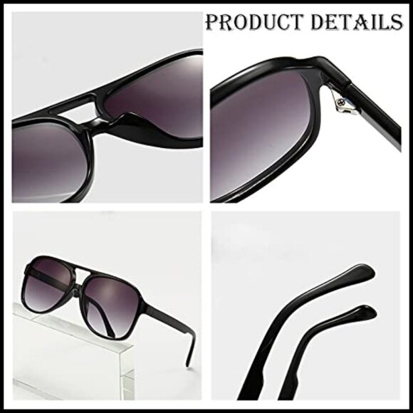 Polarized Classic Vintage Aviator Sunglasses Large Frame Retro 70s